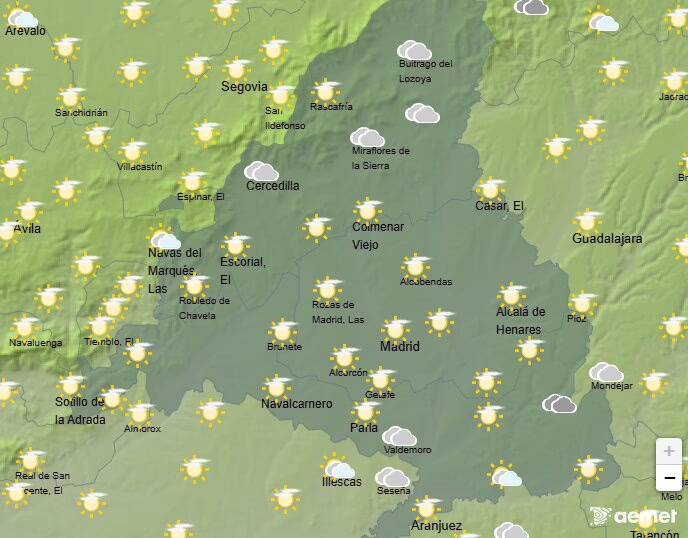 Temperaturas de hasta 17 ºC con nubosidad alta.