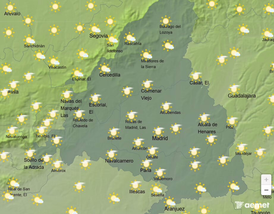 Temperaturas bajas y altas templadas