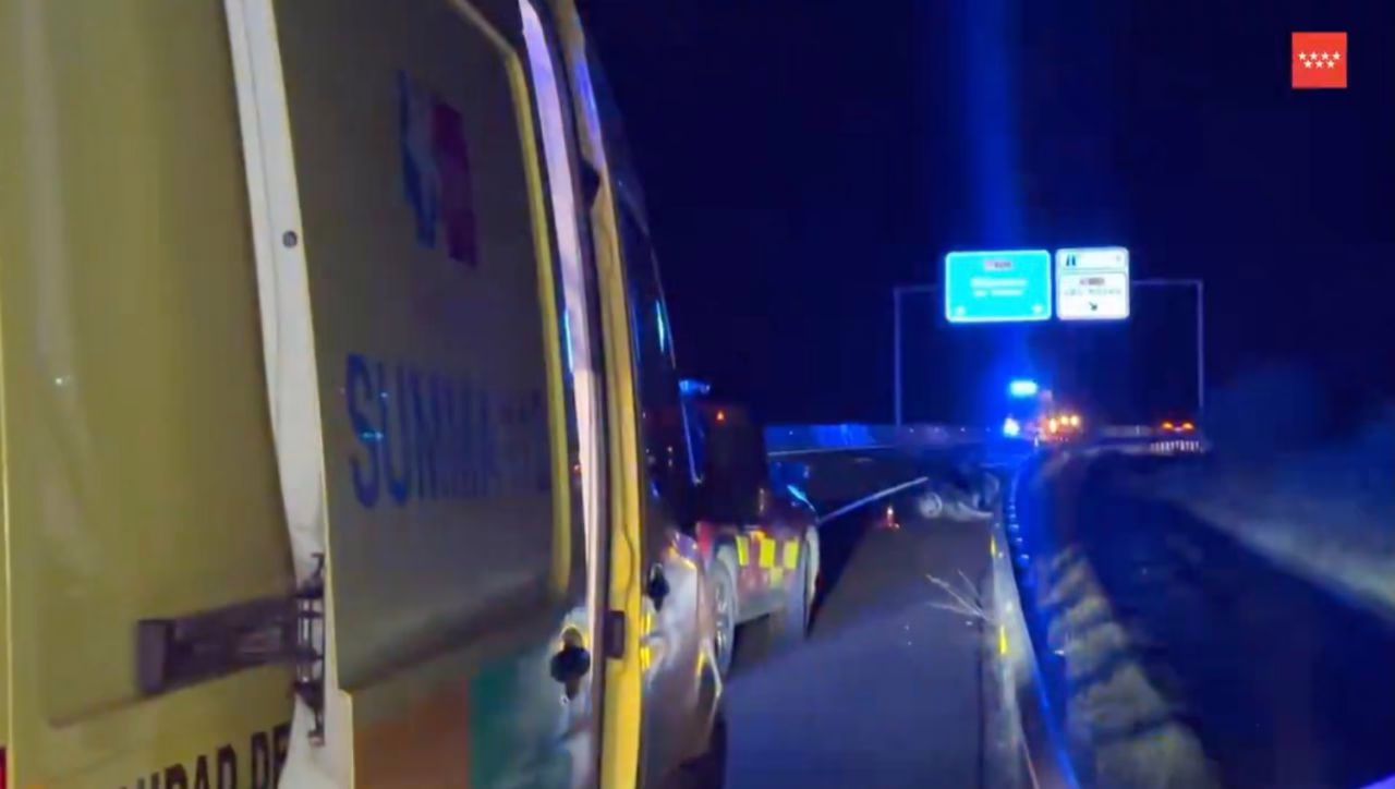 Un motociclista sufre lesiones en la M-509 cerca de Majadahonda.