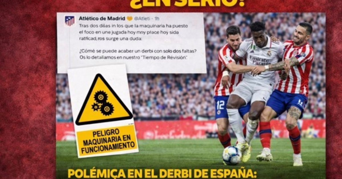 Los tuits sarcásticos del Atlético de Madrid en protesta por el arbitraje en su último encuentro contra el Real.