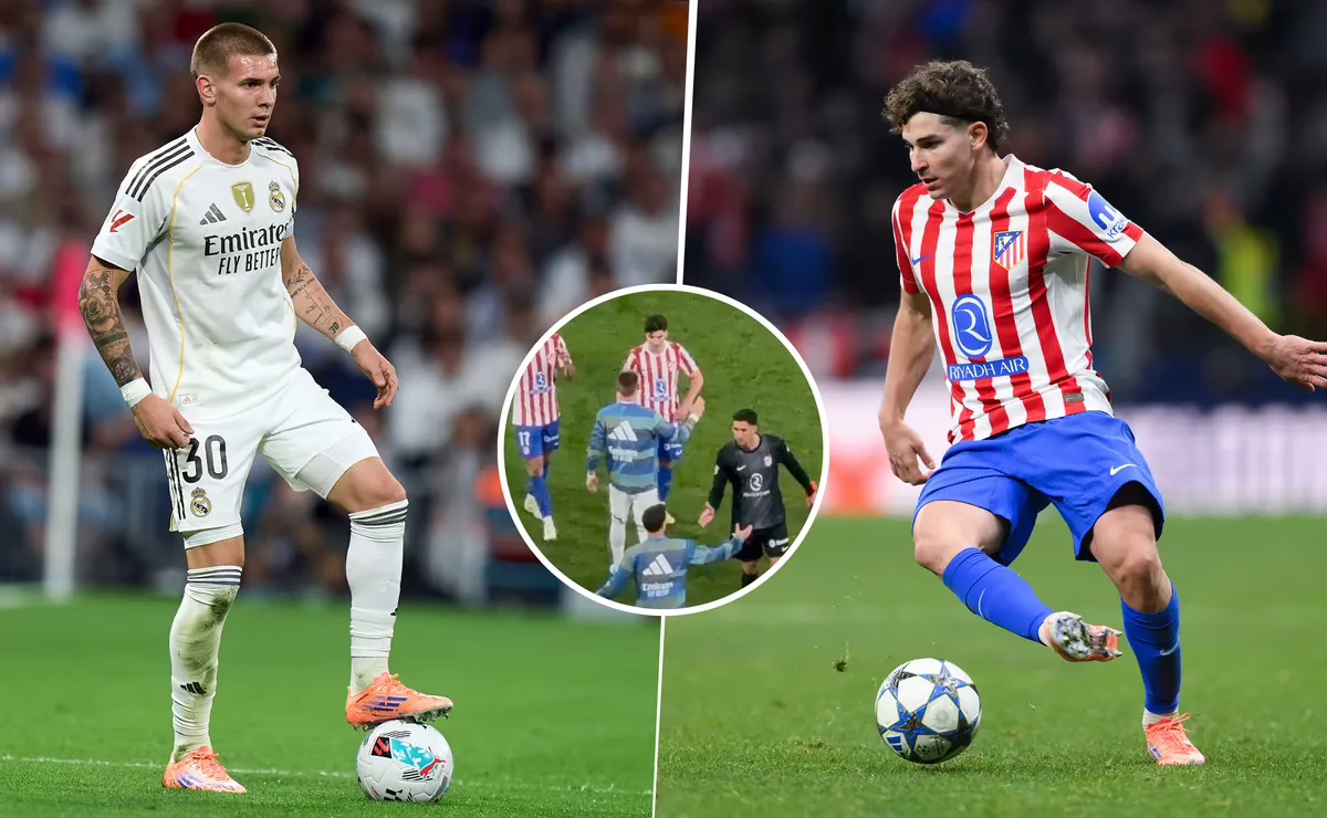 El acoso de Franco Mastantuono hacia Julián Álvarez después del partido Real Madrid vs. Atlético de Madrid.