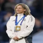 Itziar González, nutricionista despedida del Real Madrid, durante su comparecencia pública sobre el trato recibido por el personal médico del club