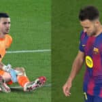 Eric García y Joan García, jugadores del FC Barcelona, en el centro del parte médico del club tras las pruebas realizadas el 19 de marzo de 2026