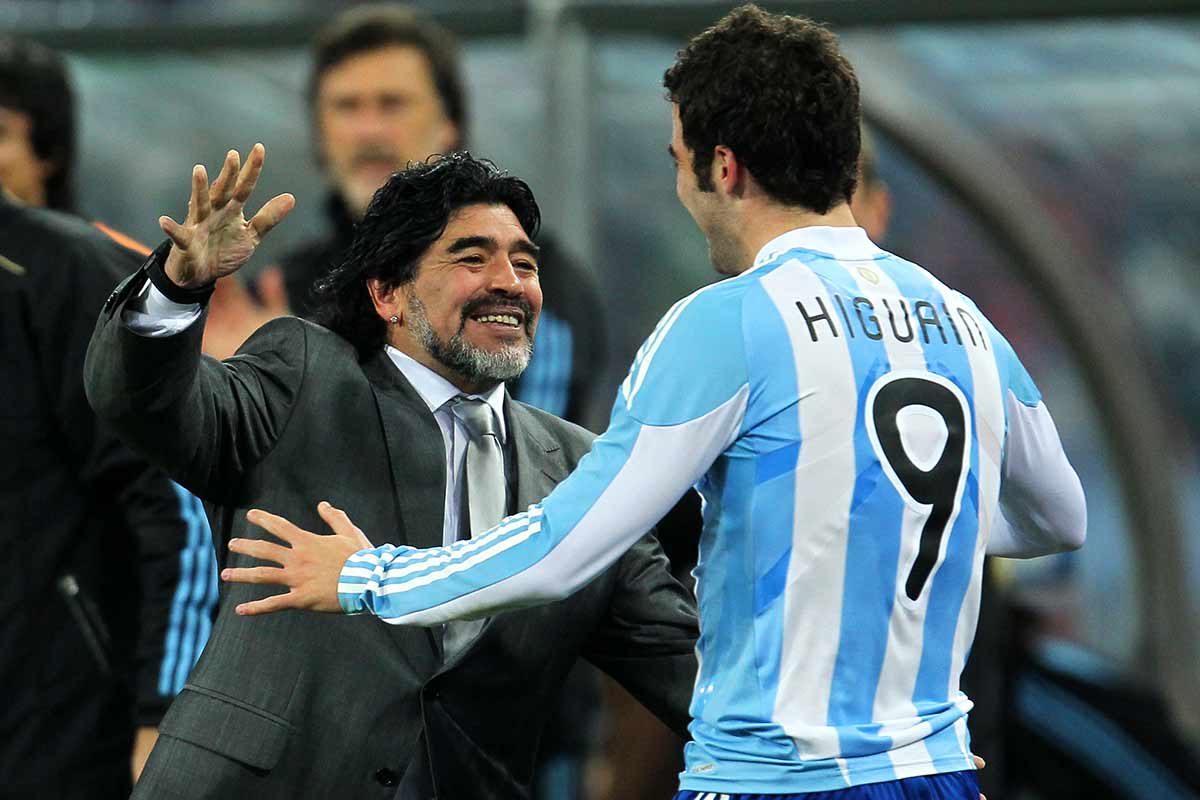 Diego Armando Maradona dirigió a la selección de Argentina en el Mundial de Sudáfrica 2010.