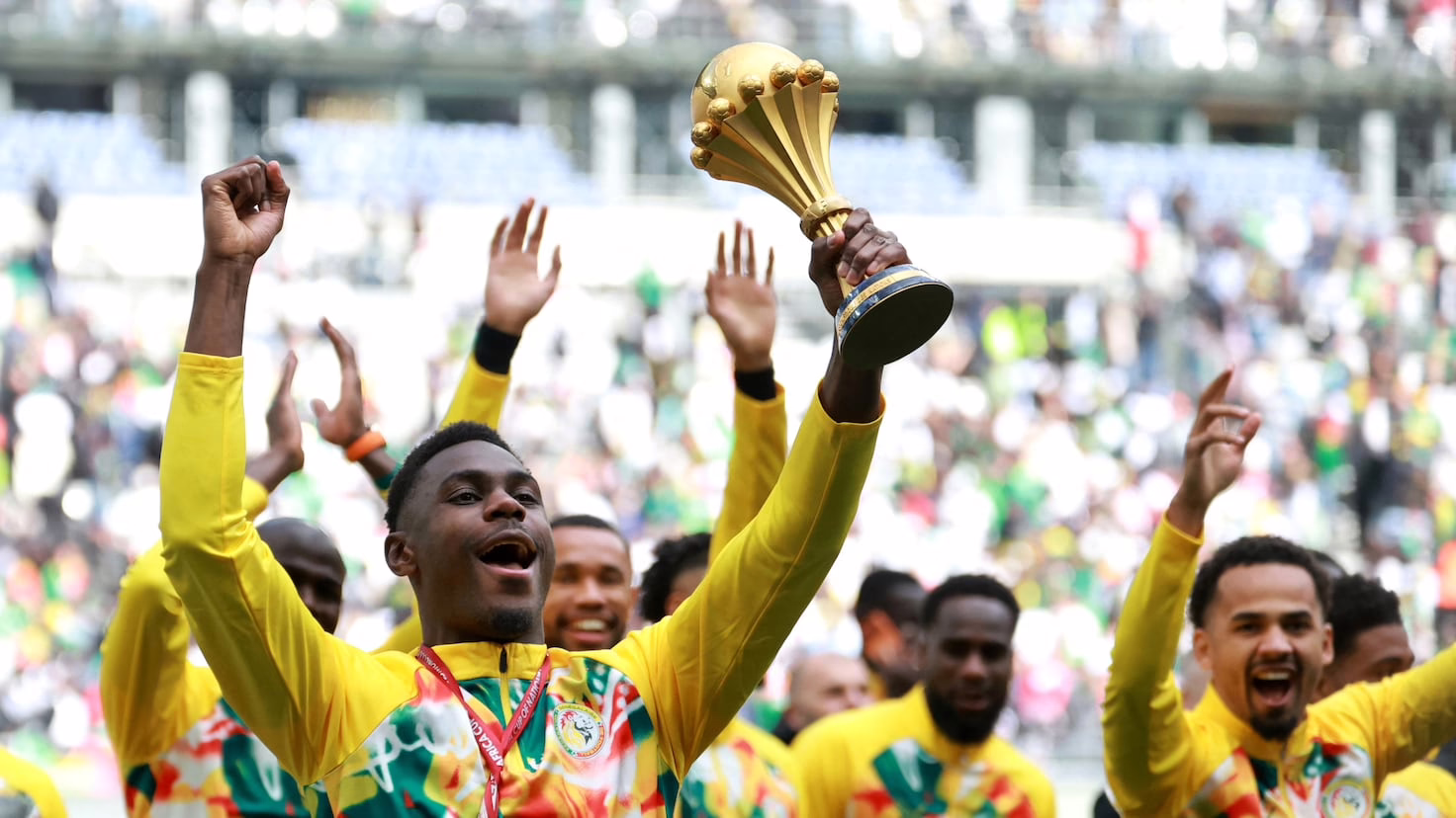 Gran celebración de Senegal por la Copa de África.