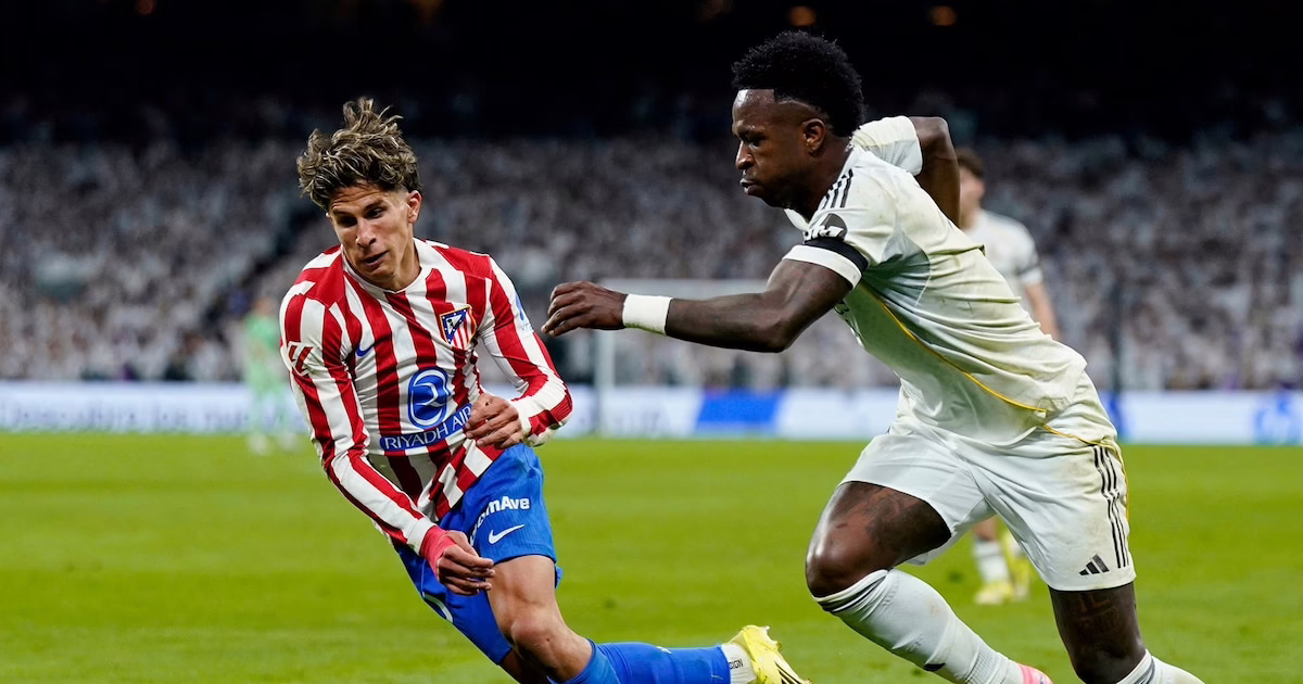 Se reveló el video de la confrontación entre Vinícius Junior y Giuliano Simeone en el clásico madrileño.