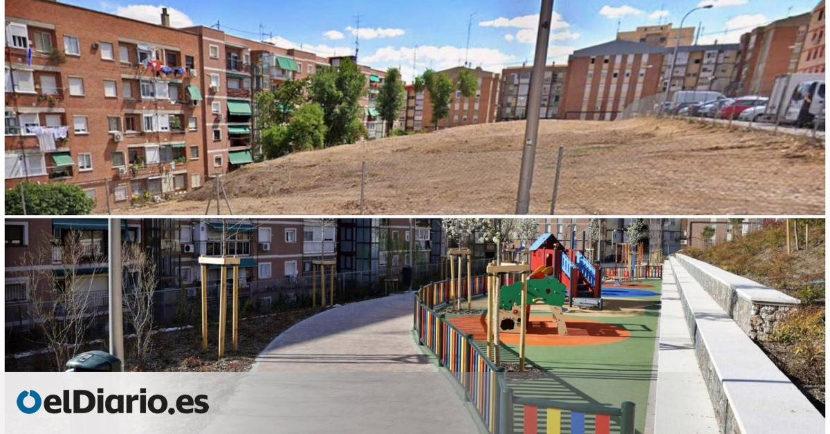 De un terreno vacío en Ciudad Lineal a un parque con 50 árboles y área de ejercicio.