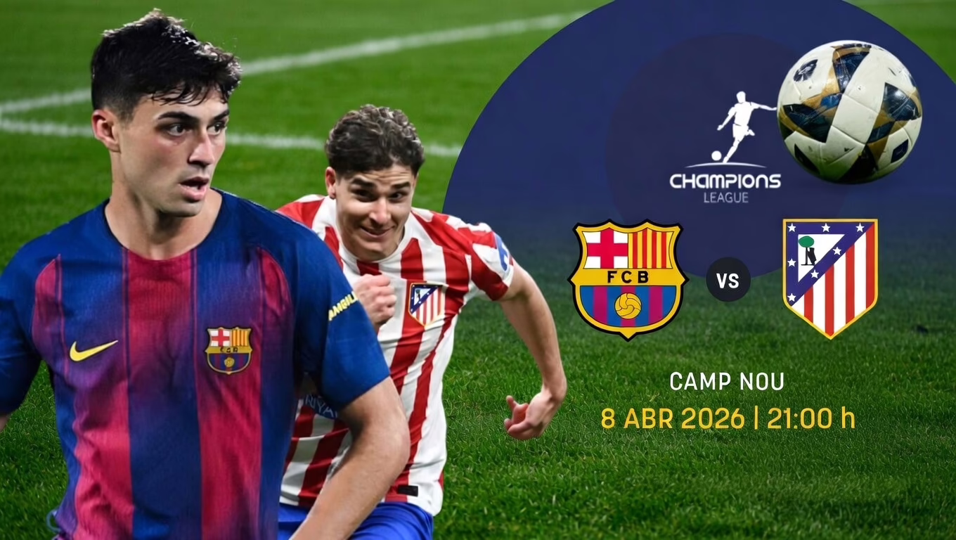 Dónde, cómo y cuándo sintonizar el partido de Champions entre Barcelona y Atlético de Madrid por televisión.
