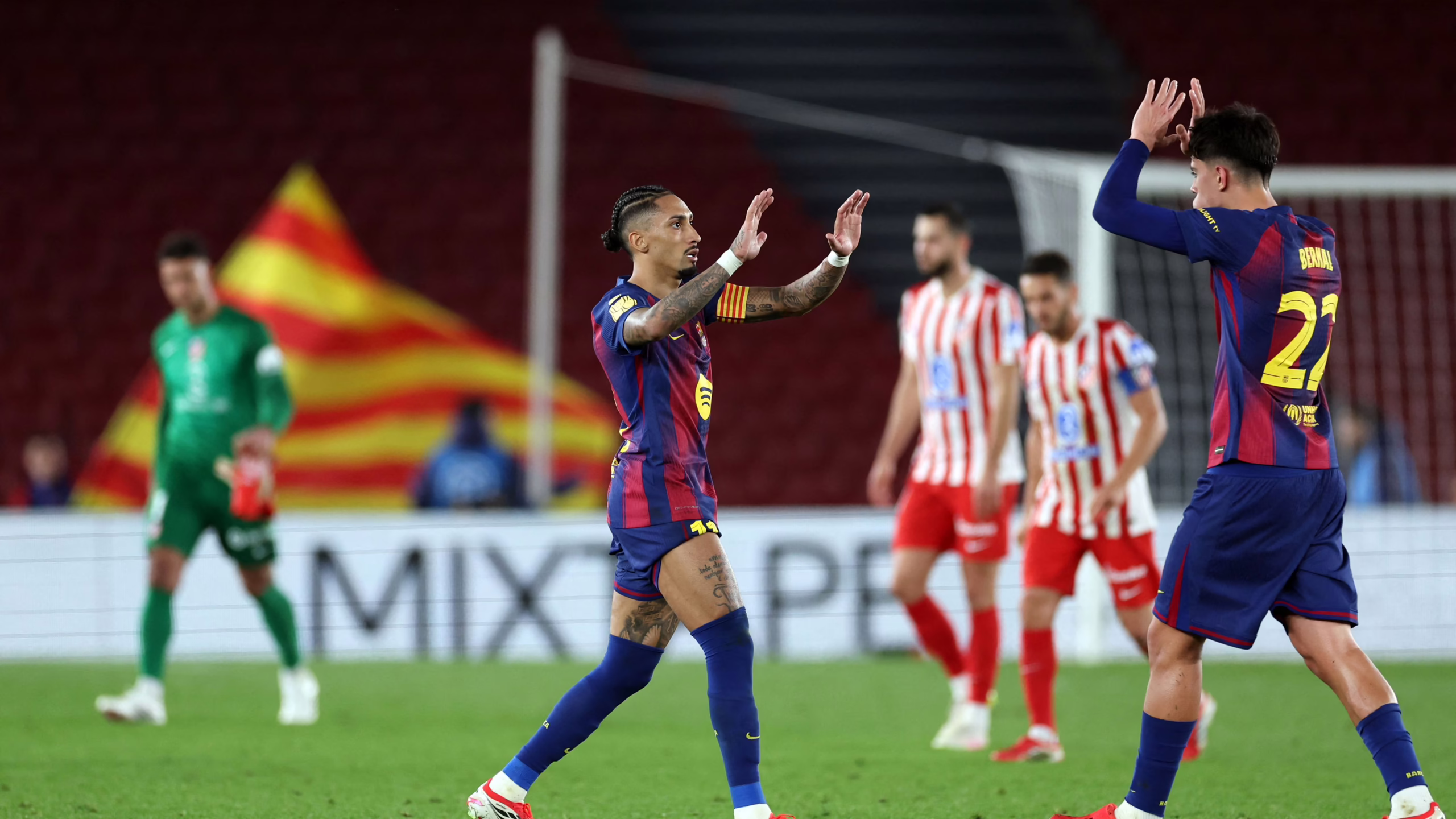 El talismán del Barcelona triunfa sobre el Atlético de Madrid.